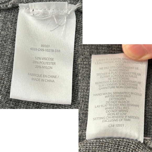 Laura Petites Shawl Collar Open Front Striped Cardigan Purple/Grey Size Med. - Picture 9 of 12